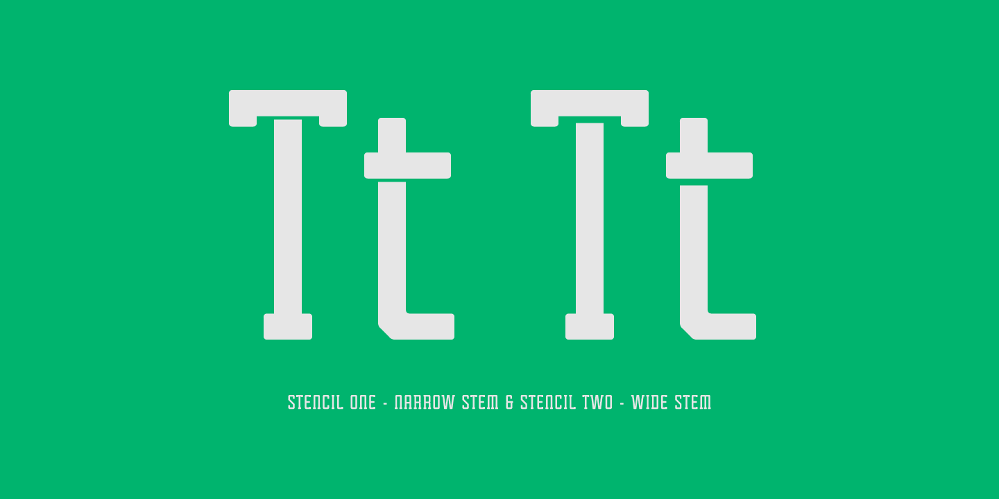 Tecnica Slab Stencil 2 Regular Alternate Font preview